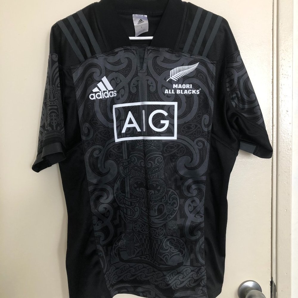 Adidas Maori All Blacks Rugby Jersey, Size L